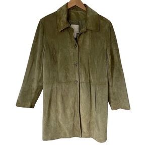 J. jill green calf suede jacket